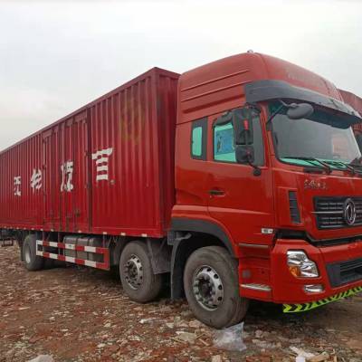 二手厢式货车 前四后四厢式快递车 东风天龙9米6厢车